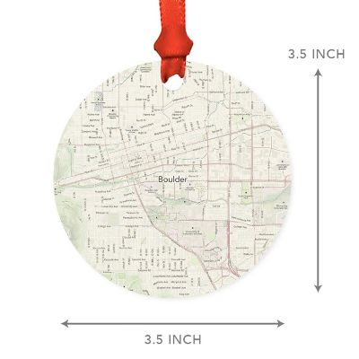MDF Ornament Boulder Colorado Map Image 2