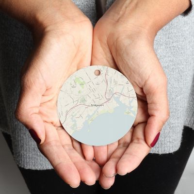 MDF Ornament Bridgeport Connecticut Map Image 1