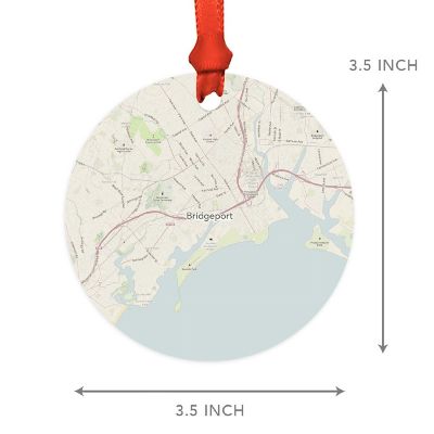 MDF Ornament Bridgeport Connecticut Map Image 2