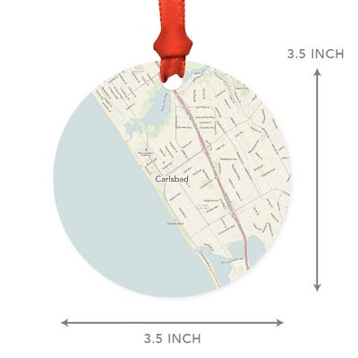 MDF Ornament Carlsbad California Map Image 2