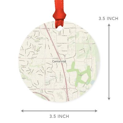 MDF Ornament Centennial Colorado Map Image 2