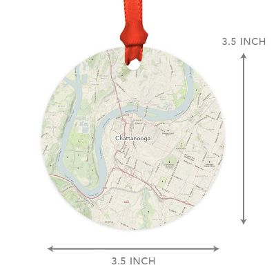MDF Ornament Chattanooga Tennessee Map Image 2