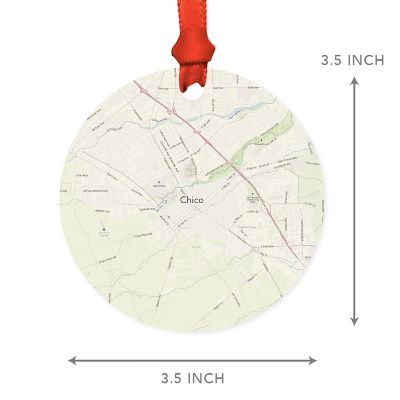 MDF Ornament Chico California Map Image 1