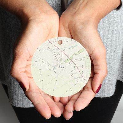 MDF Ornament Chico California Map Image 2