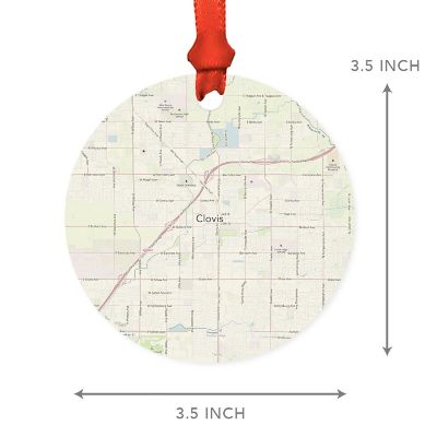 MDF Ornament Clovis California Map Image 2