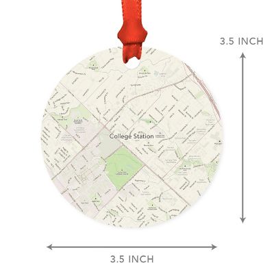 MDF Ornament College Station Texas Map Image 2