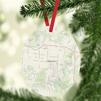 MDF Ornament Columbia Missouri Map Image 1