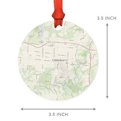 MDF Ornament Columbia Missouri Map Image 2