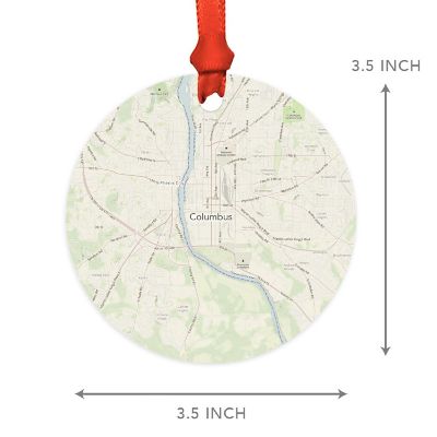 MDF Ornament Columbus Georgia Map Image 2