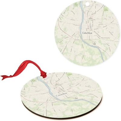 MDF Ornament Columbus Georgia Map Image 3