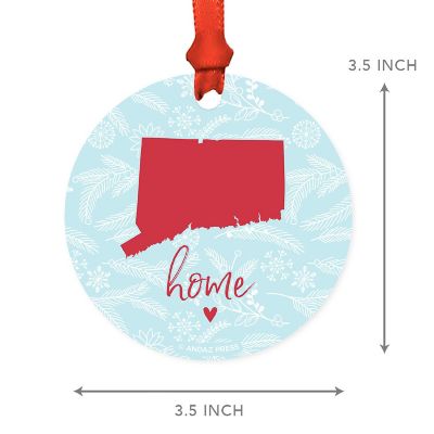 MDF Ornament Connecticut Home Blue/Red Image 1