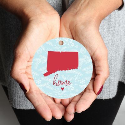 MDF Ornament Connecticut Home Blue/Red Image 2