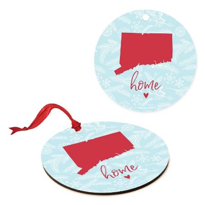 MDF Ornament Connecticut Home Blue/Red Image 3