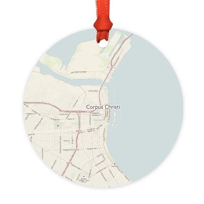 MDF Ornament  Corpus Christi, Texas Map Image 1