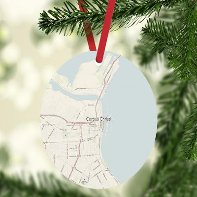 MDF Ornament  Corpus Christi, Texas Map Image 1