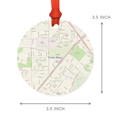 MDF Ornament Costa Mesa California Map Image 2