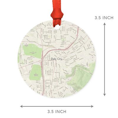 MDF Ornament Daly City California Map Image 1