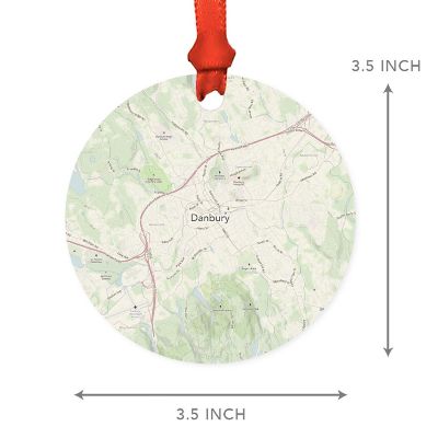 MDF Ornament Danbury Connecticut Map Image 2