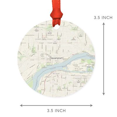 MDF Ornament Davenport Iowa Map Image 2