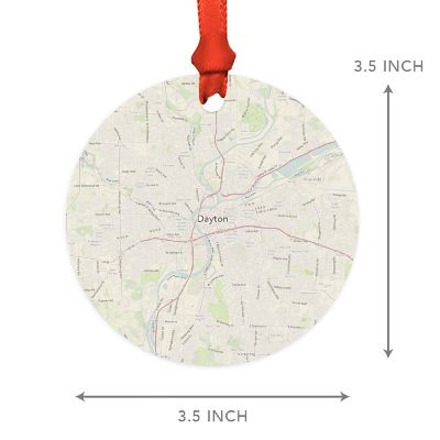 MDF Ornament Dayton Ohio Map Image 2