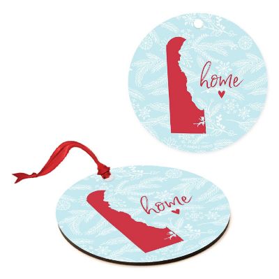 MDF Ornament Delaware Home Blue/Red Image 1