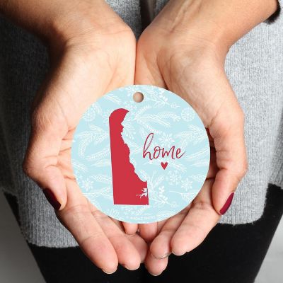 MDF Ornament Delaware Home Blue/Red Image 3