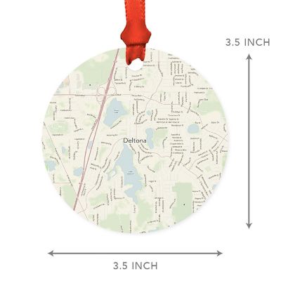 MDF Ornament Deltona Florida Map Image 2