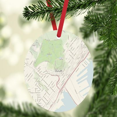 MDF Ornament Duluth Minnesota Map Image 1