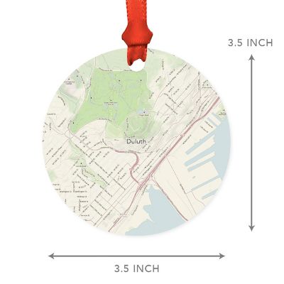 MDF Ornament Duluth Minnesota Map Image 2