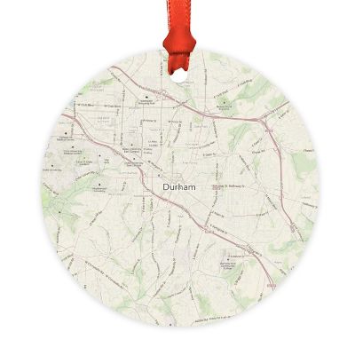 MDF Ornament  Durham, North Carolina Map Image 1