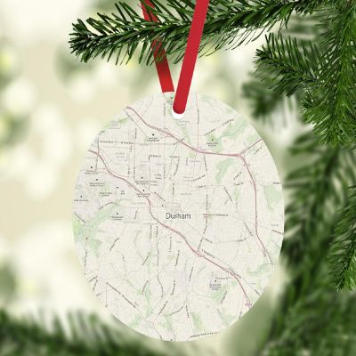 MDF Ornament  Durham, North Carolina Map Image 1