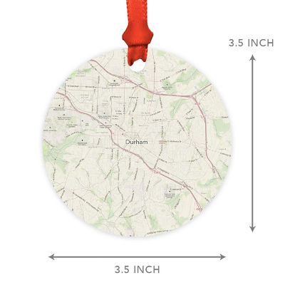 MDF Ornament  Durham, North Carolina Map Image 2