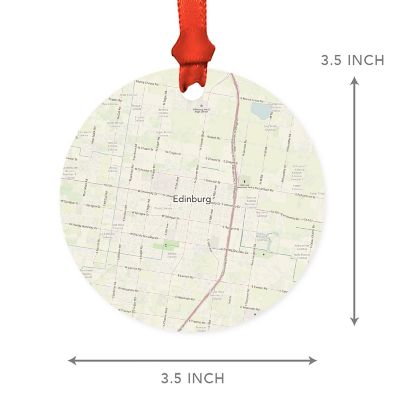 MDF Ornament Edinburg Texas Map Image 2