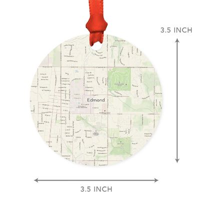 MDF Ornament Edmond Oklahoma Map Image 1