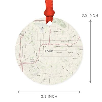 MDF Ornament El Cajon California Map Image 1