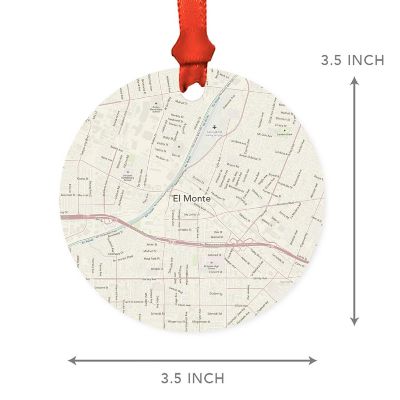 MDF Ornament El Monte California Map Image 2