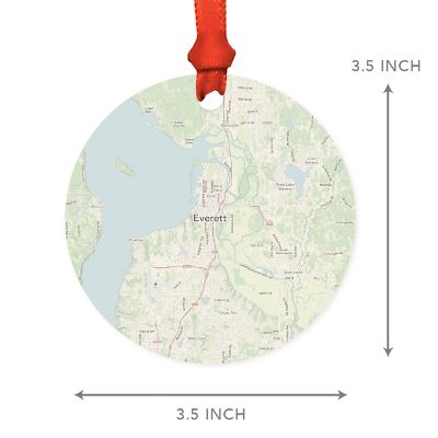 MDF Ornament Everett Washington Map Image 2