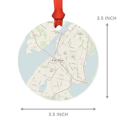 MDF Ornament FallRiver Massachusett Map Image 2