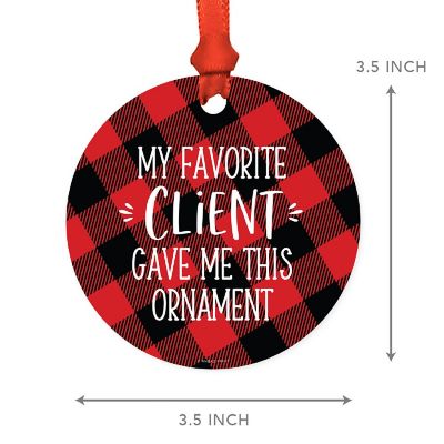 MDF Ornament Fav Client - Red Plaid Image 2