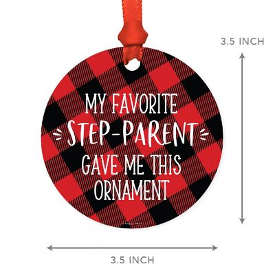 MDF Ornament Fav Sibling - Red Plaid Image 3