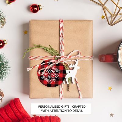 MDF Ornament Fav Stepson - Red Plaid Image 1