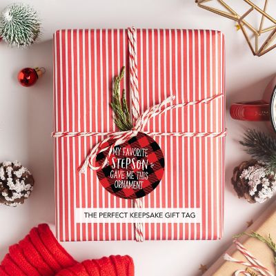 MDF Ornament Fav Stepson - Red Plaid Image 3