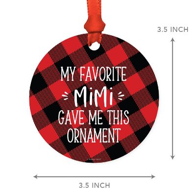 MDF Ornament Fav Student - Red Plaid Image 1