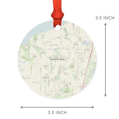 MDF Ornament Federal Way Washington Map Image 1