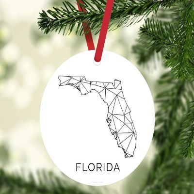 MDF Ornament Florida Blk/Wh Geometric Image 1