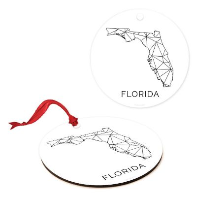 MDF Ornament Florida Blk/Wh Geometric Image 1
