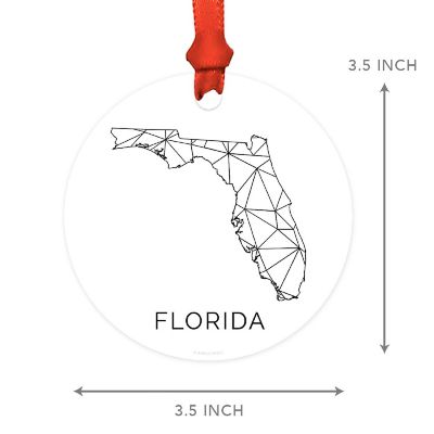MDF Ornament Florida Blk/Wh Geometric Image 3