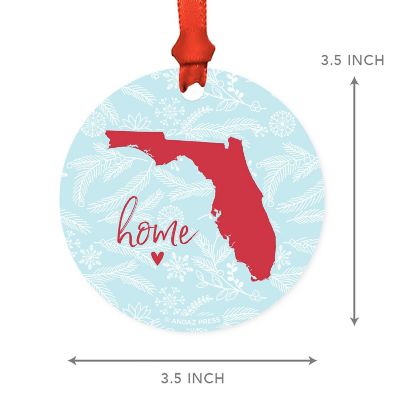 MDF Ornament Florida Home WinterBlue/Red Image 1