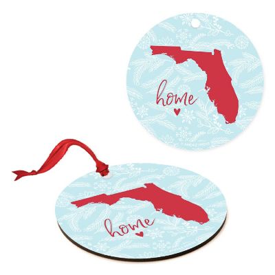 MDF Ornament Florida Home WinterBlue/Red Image 2