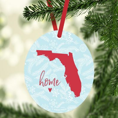 MDF Ornament Florida Home WinterBlue/Red Image 3